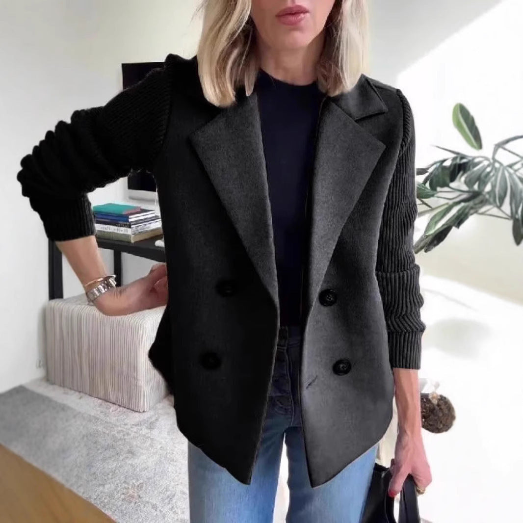 Veste Élégante Double Boutonnage Femme