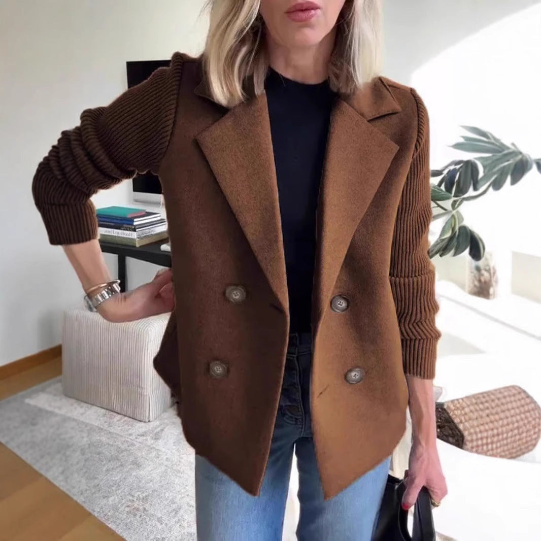 Veste Élégante Double Boutonnage Femme