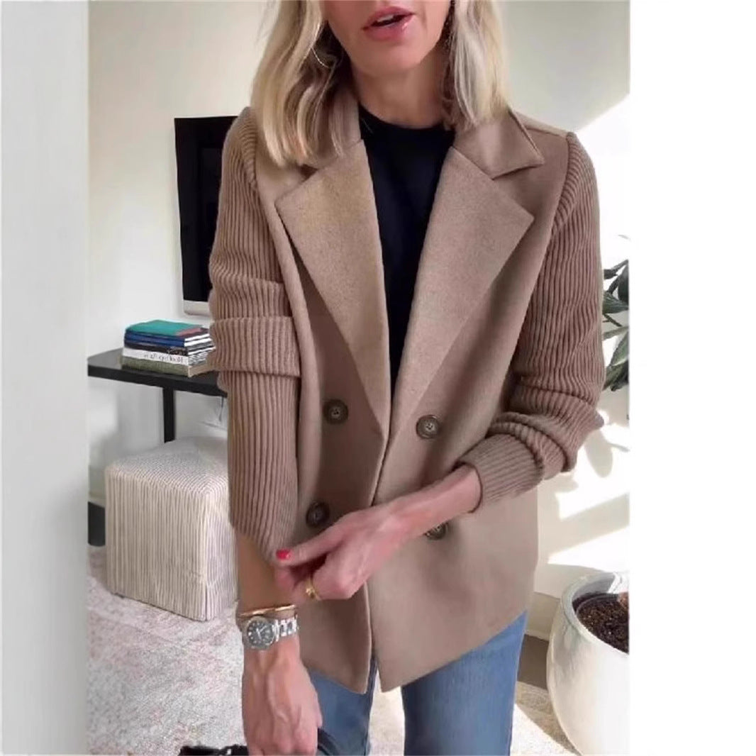Veste Élégante Double Boutonnage Femme